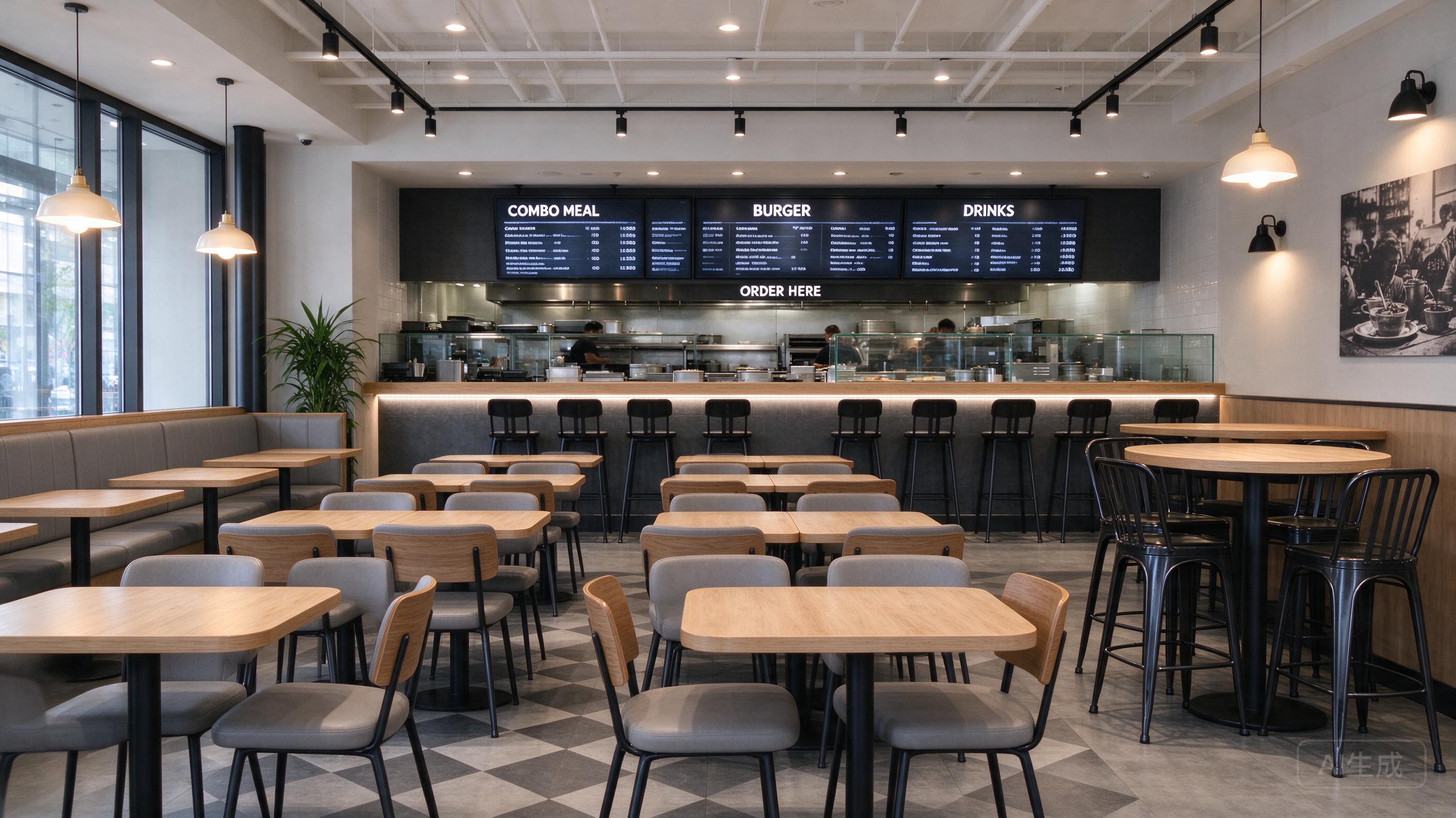 快餐店桌椅摆放技巧 快餐店桌椅摆放